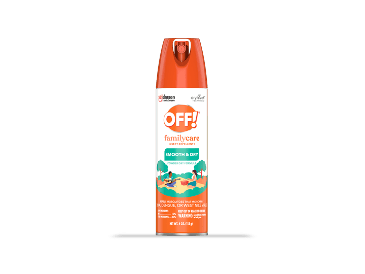 Frente de un envase de OFF! Smooth & Dry